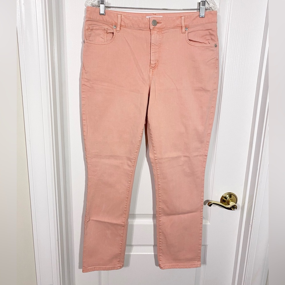 LOFT Made and Loved Curvy High Waist Skinny Crop Jeans Pink Size 31 / 12